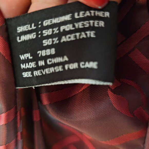Jones New York stunning red leather coat. Size M - Picture 5 of 6